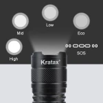 Super Bright Handheld Rechargeable Tactical Flashlight, Zoomable Flashlight Torches, 835 Lumens CREE LED, 5 Modes for camping