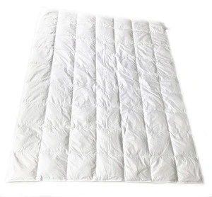 Super comfortable 100% cotton 233TC waterproof cloth 25% goose down quilt with anti-mites and bacterial treatment