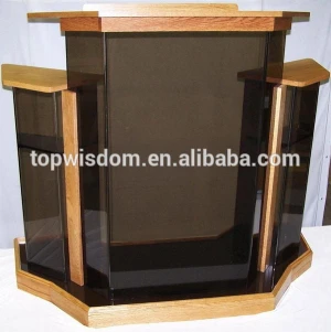 Super quality new arrival organic glass church pulpit