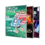 Supermarket advertising promotional custom cutout forex stand printing  Christmas posters board