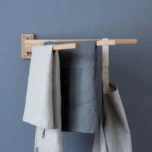 Swedish Wooden 3-Prong Towel Rack