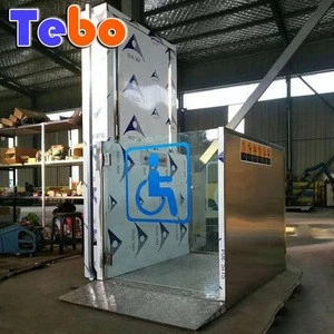Tebo disabled man lift hydraulic wheelchair lift elevator 350kg capacity /4m CE standard ISO9001