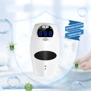 Temperature Measurement thermometer touchless automatic alcohol hand sanitizer spray liquid soap dispenser disinfection machine