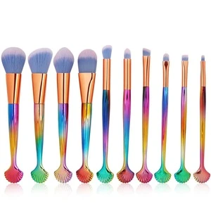 The new 10Pcs cosmetic brush package of 2019 is a specialty powder sole powder eye brushed bristle rose handle cosmetic tool