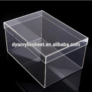 Thick clear acrylic box with magnet lid, plexiglass acrylic square box for candy