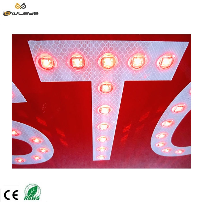 Thin type high bright Solar LED  traffic road sign for Mark Car Stop