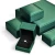 Import Top Quality Round Green PU Leather Luxury Jewelry Packaging Box Inside Velvet Accept Custom Logo from China