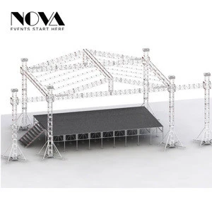 Top quality steel truss prices with box and aluminum roof truss display