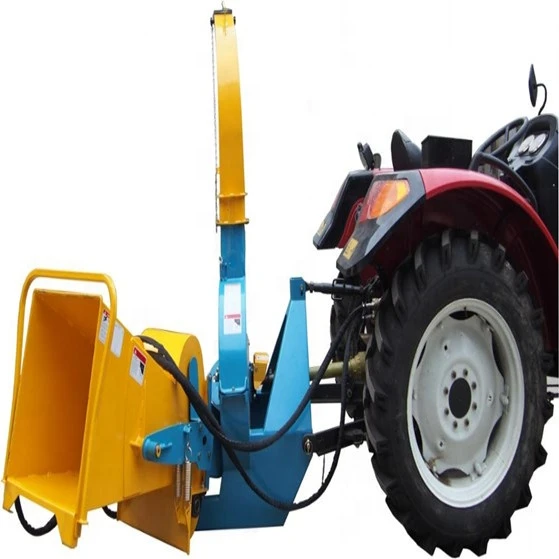 Tractor 3 point hitch PTO wood chipper shredder Wood Chipper with hydraulic feeder