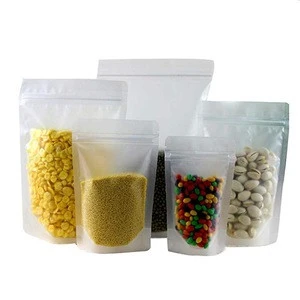 transparent stand up pouch bag custom zip lock wholesale chinese tea packing stand up transparent plastic bag