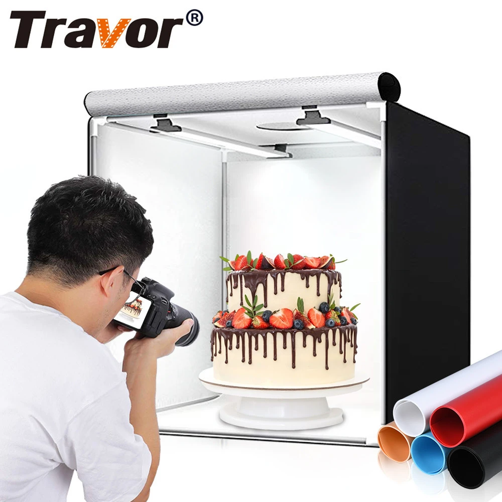 Travor M40 II camera softbox mini studio photo photography tent led light soft box with 5 color background