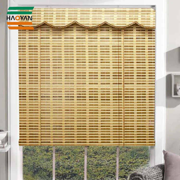 Unique vertical design 100% natural bamboo shower curtain