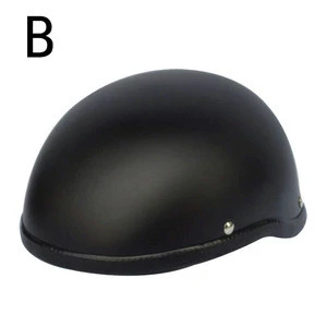Unisex Vintage Motorcycle Half Helmet Skull Cap with Adjustable Strap