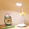 USB LED Table Light Cordless Office Work Light Desk Lamp With Mini Fan