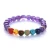 Import V&amp;R 7 Chakras Aromatherapy Essential Oil Diffuser Bracelet Braided Rope Natural Stone Yoga Beads men Bracelet Bangle from China