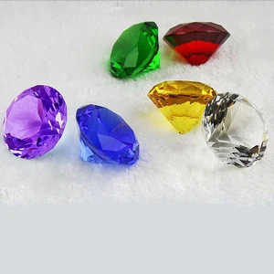 Various Colored Crystal Glass Diamonds Stone Home Decoration Pieces