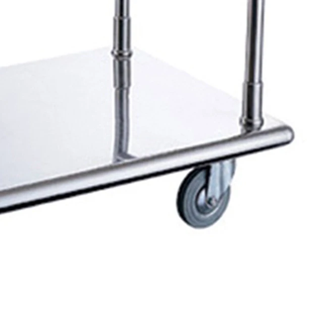 Warehouse Stainless Steel Hand 4 Wheel Truck Carts Trolley With Handle