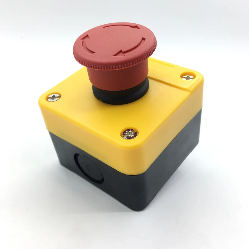 Waterproof Emergency Stop Switch Push Button switch control box NO/NC Red Mushroom Emergency Stop Push Button Switch