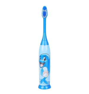 Waterproof IPX4 Level Battery Powered Vibrating Changeable head Children Electric Toothbrush