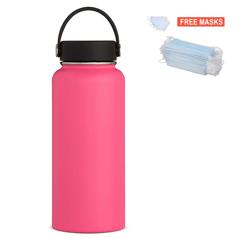 WeVi Large Capacity Leakproof stainless steel thermos double walled vacuum flask with free masks