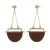 Import Wholesale Antique Style Geometric Combinations Environmental Wood Earrings with Semicircle Shape Chain from China