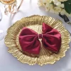 Wholesale Bulk Plastic Charger Plates Reef Design 13 Inch Under Dishes Plates Gold Wedding Party Plate Charger