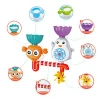 Wholesale carton animal plastic penguin crab bath play water rolling waterfall bathroom toys for baby