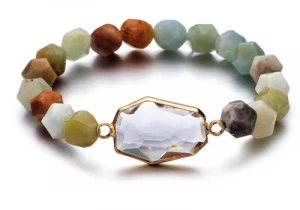 Wholesale Custom feng shui black obsidian bracelet charm  quartz  Stone Bead  watch with smart Bracelet  For Women men