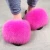 Import Wholesale Hot Sale Slippers Real Fox Fur Slides Solid Color Fuzzy Fluffy Luxury Ladies Fur Slippers from China