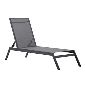 Wholesale Hotel Furniture Patio Outdoor Pool Bed Reclining Armless Metal Chaise Lounge Modern