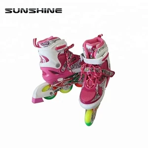 Wholesale kids flashing roller skate shoes with led lights