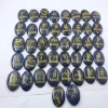 WHOLESALE NATURAL Black Agate Engrave Sign Oval Stone  From HR AGATE EXPORT