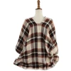 Wholesale Plaid Women Embroidered Thick Cashmere Feel Scarf Shawl
