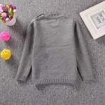 Wholesale Rainbow Smile Pattern Knitted Children Sweater Cotton Children Girls Sweater