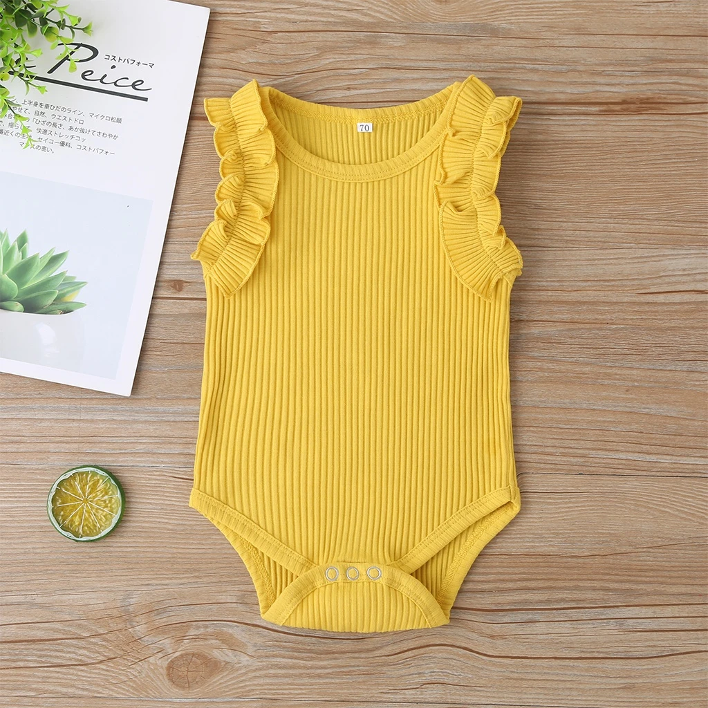 Wholesale RTS Summer Light Color Sleeveless Cotton Rompers Flower Pattern Matching Pants Baby Girl Clothing Set with Headband