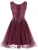 Import Wholesale Short Burgundy Heavy Beaded Sleeveless Puffy Homecoming Dresses for Girls from China