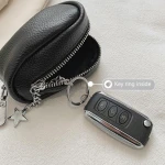 Wholesale  solid color mini car key bag portable keychain purse