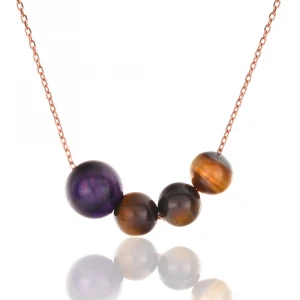 Wholesale Tiger Eye Sphere Necklace Jewelry