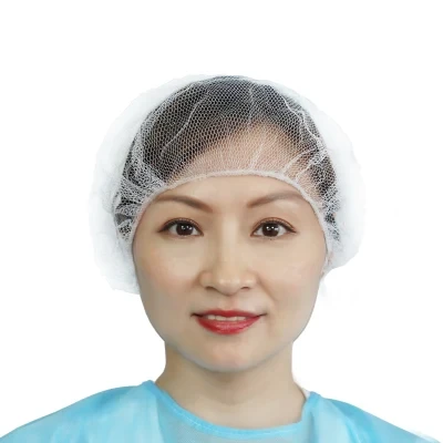 Wholesale White Nylon Hair Net Diposable Protective Hair Cap Head Cover with Ealstic