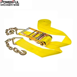 Winch Strap with Chain End Ratchet Tie Down