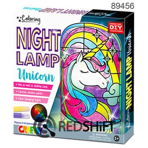 Window Paint light up toy night lamp kit Unicorn craft kit Educational child color diy led toy kids art and craft amazon fba