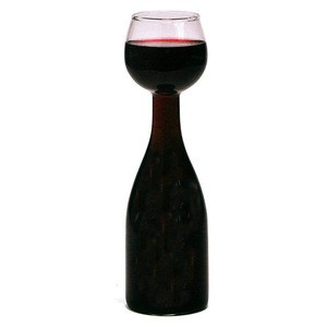 wine bottle large drinking glass