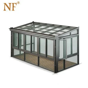 Winter aluminium frame glass house garden house for agriculture