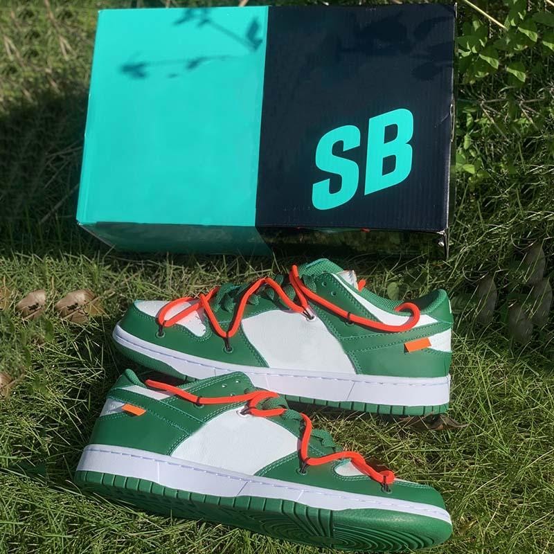With Box FUTURA x SB DunkS 1S Low basketball  Shoes 2020 Designer Fashion Green Real Leather Mens Women Sport Casual Sneakern
