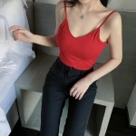 Women seamless Tank Tops 100% Cotton athletic vest gym fitness running Gathering camisole
