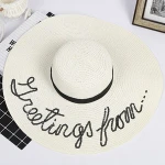 Womens Foldable Summer Straw Hat Wide Brim Sun Beach Hat
