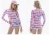 Import Womens Long Sleeve Rash Guard UV UPF 50+ Sun Protection Printed Zipper Surfing One Piece Swimsuit Bathing WetSuit from China