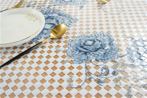 XHM  Factory Wholesale Good Quality 3D Lace Tablecover PVC/ PVC Tablecloth for Housing Decorative in Roll