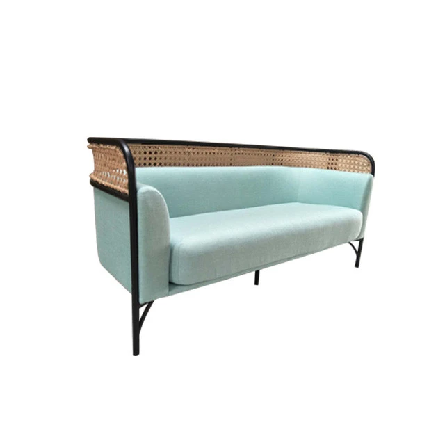 Xiaopin Furniture Rattan couch Customize size Restaurant Deck sofa cushion Seat  OEM ODM upholstered  Hotel sofa metal frame