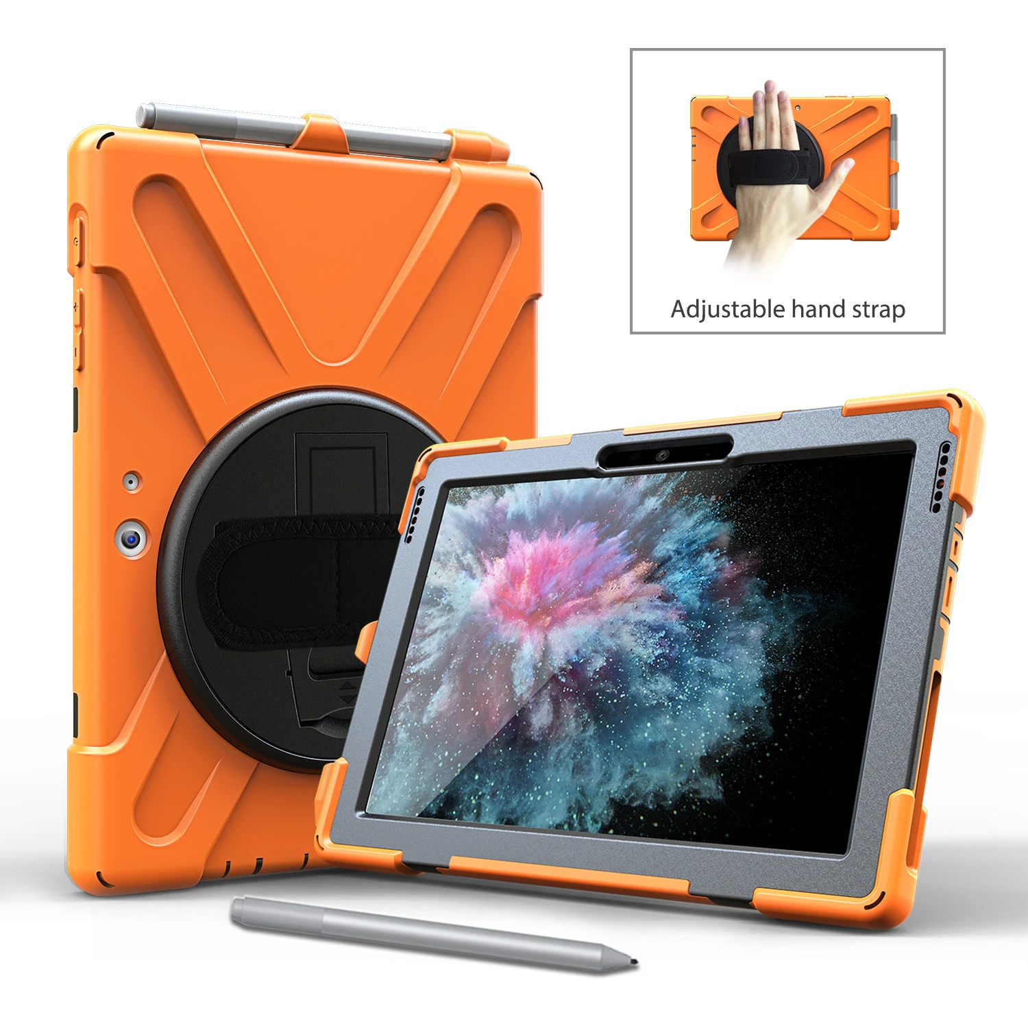 Yapears Rugged Tablet Cover With Stand For Surface go, Durable Impact Resistant Case with pencil holder